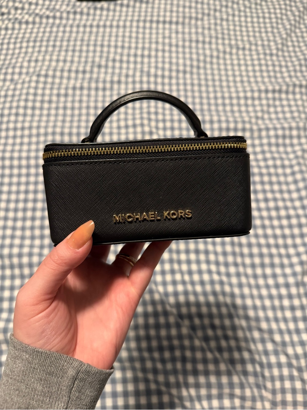Michael Kors Black Jewelry Case with Gold Hardware